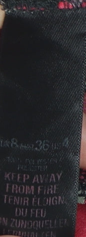 Miss Selfridge Women's Floral Wrap Blouse, Size 8, Sleeveless