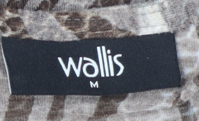 Womens UK Size 14 Wallis Brown Tunic Blouse