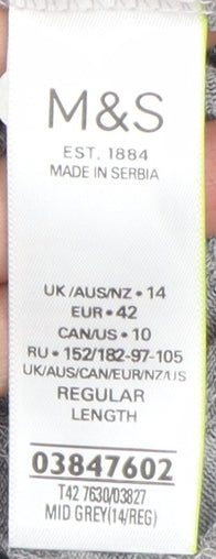 Marks and Spencer Women's Grey A-Line Dress Size 14