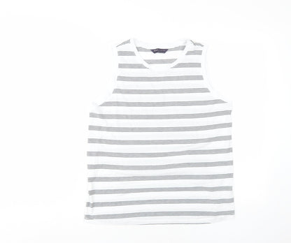 Womens UK Size 10 Marks and Spencer White  Tank