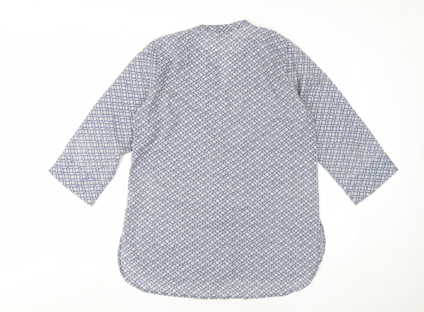 Womens UK Size M Adini Blue Basic Button-Up