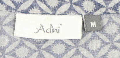 Womens UK Size M Adini Blue Basic Button-Up