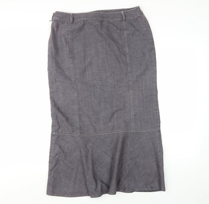 Principles Women's Grey Midi Pencil Skirt Size 14