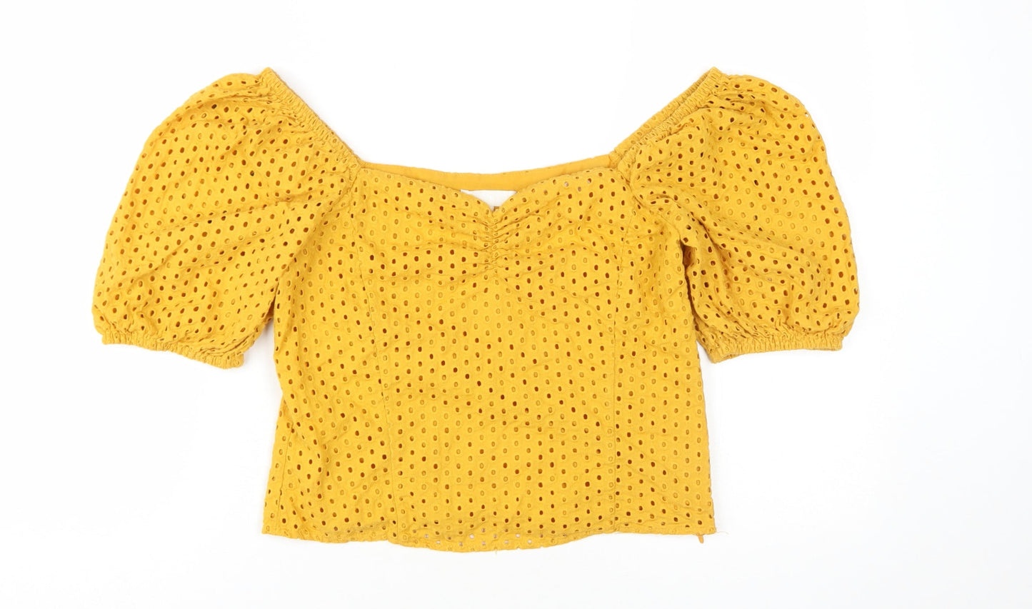 Womens UK Size 10 H&M Yellow  Blouse