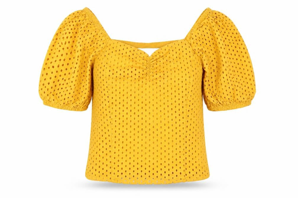 Womens UK Size 10 H&M Yellow  Blouse