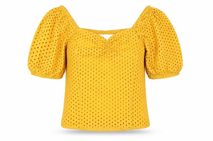 Womens UK Size 10 H&M Yellow  Blouse