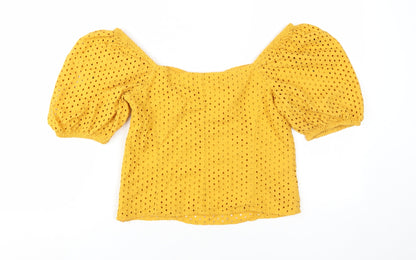 Womens UK Size 10 H&M Yellow  Blouse
