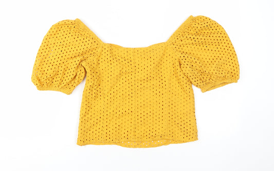 Womens UK Size 10 H&M Yellow  Blouse