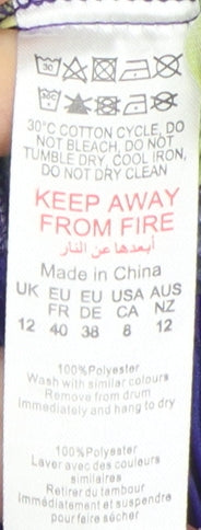 PrettyLittleThing Women's Multicoloured Bodycon Dress Size 12