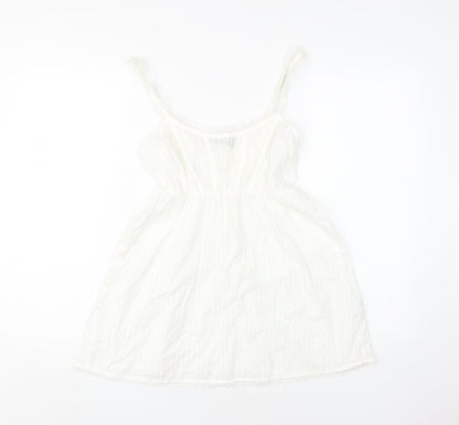 Topshop Women's White Slip Dress, Size 12, Summer Casual