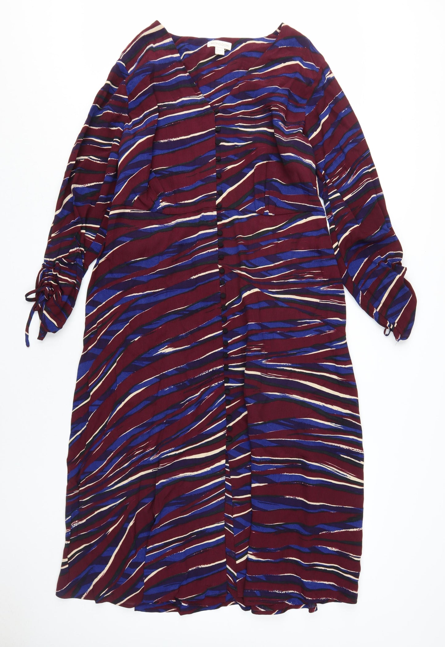 Monsoon Women's Multicoloured Viscose Dress UK 18