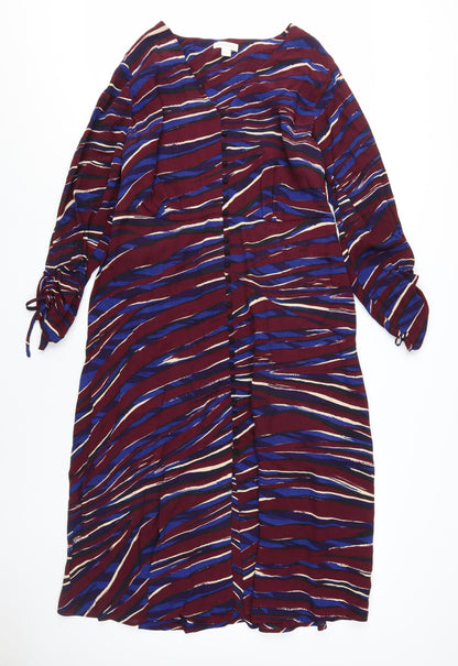 Monsoon Women's Multicoloured Viscose Dress UK 18