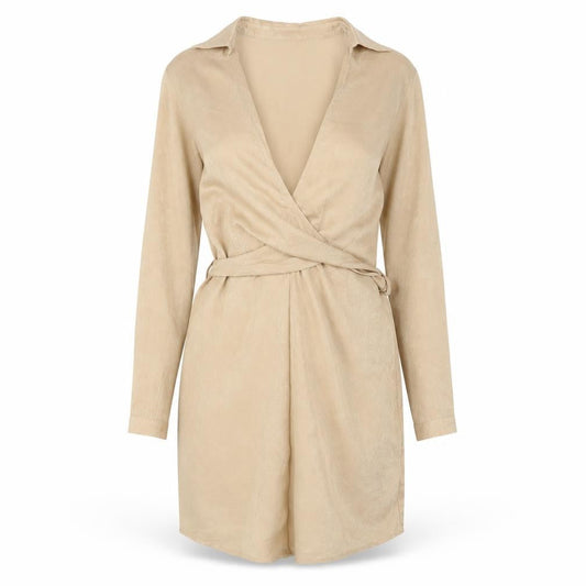 PrettyLittleThing Women's Beige Dress Size 6