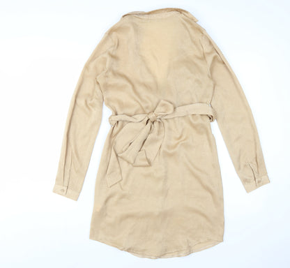 PrettyLittleThing Women's Beige Dress Size 6