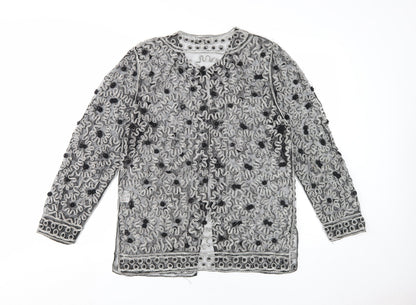 Diagram Women's Black Embroidered Jacket, S/M, Party