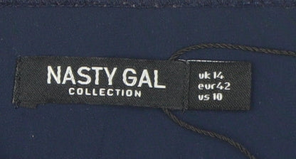 Nasty Gal Women's Blue Slip Dress UK 14 Party Wear