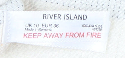 River Island Women's Striped Cotton Linen Shift Dress