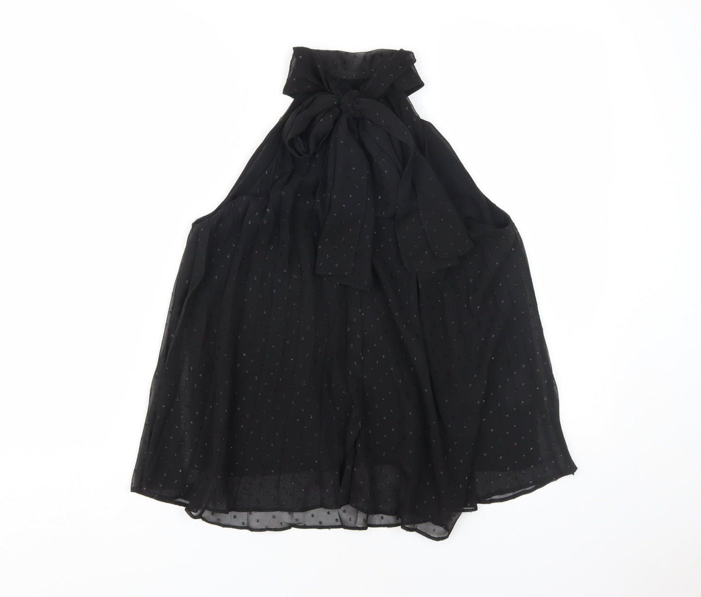 Womens UK Size 2 MNG Black Basic Blouse