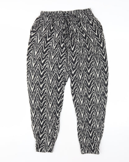 Womens UK Size 10 Dorothy Perkins Relaxed Fit Harem Black Trousers