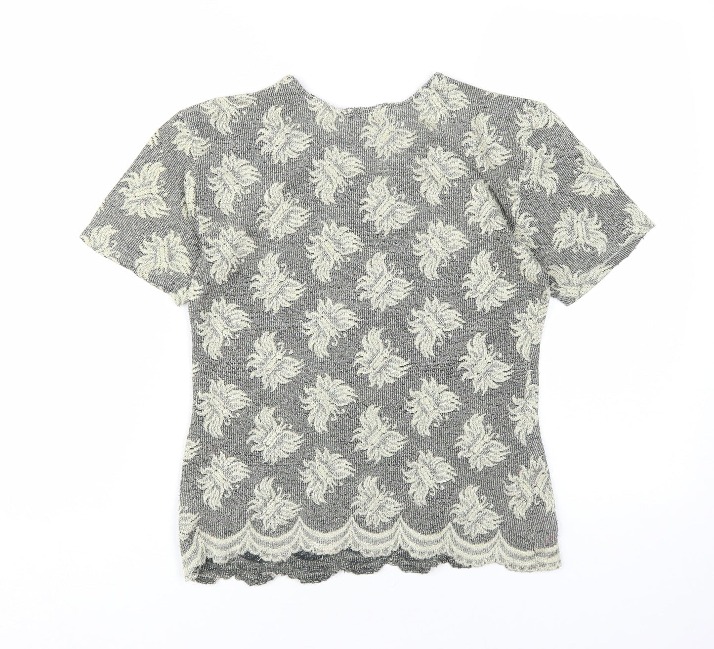 Womens UK Size 14 Wallis Grey Basic T-Shirt