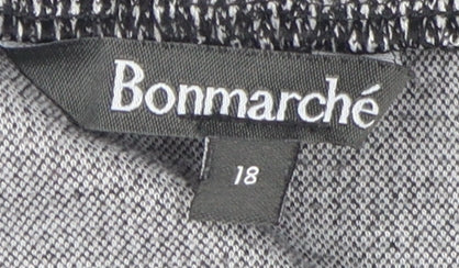 Bonmarché Women's Grey Check Pencil Skirt Size 18