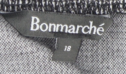 Bonmarché Women's Grey Check Pencil Skirt Size 18