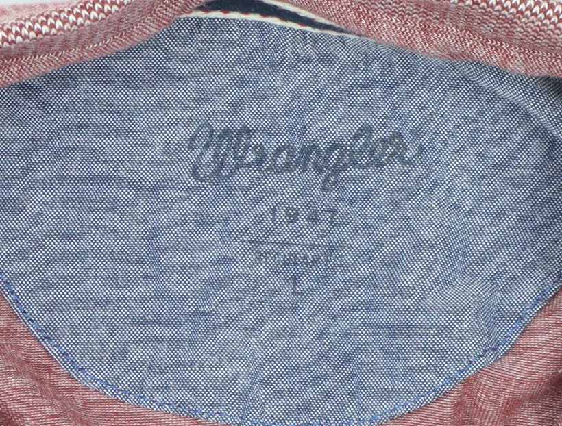 Wrangler Men's Red Polo Shirt L - Casual Short Sleeve