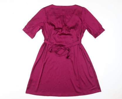 H&M Women's Purple Wrap Dress, Size 12, Casual Style