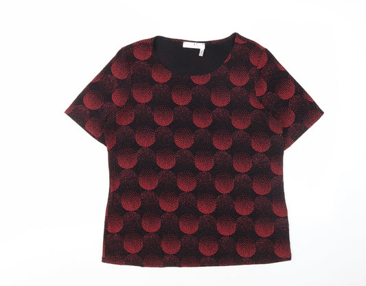 Womens UK Size 14 Julipa Multicoloured Basic T-Shirt