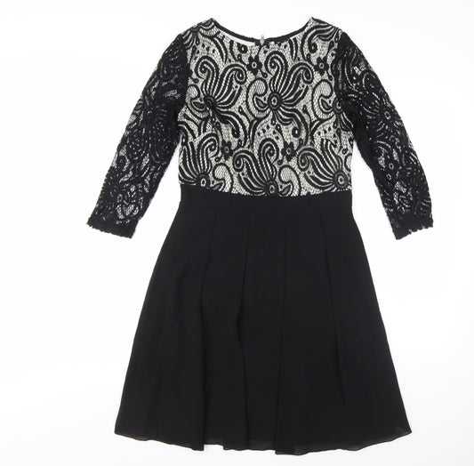 Izabel London Women's Black A-Line Party Dress Size 10