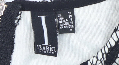 Izabel London Women's Black A-Line Party Dress Size 10