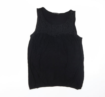 Womens UK Size 14 Dorothy Perkins Black Basic Tank