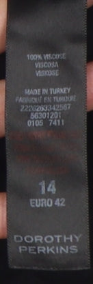 Womens UK Size 14 Dorothy Perkins Black Basic Tank