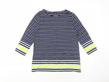 Womens UK Size 12 M&Co Blue Basic T-Shirt