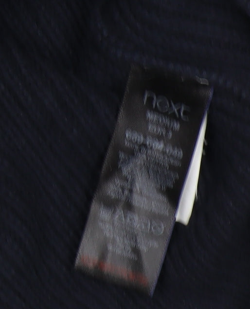 Next Men's Black Henley Jumper, Medium, High Neck Knit