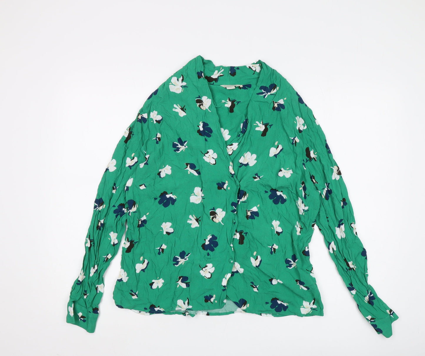Womens UK Size 14 Monsoon Green Basic Blouse
