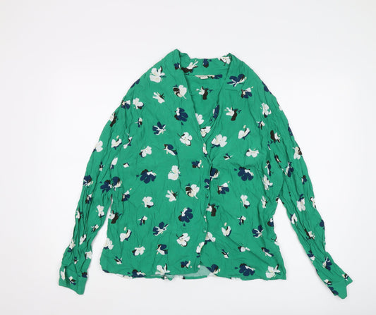 Womens UK Size 14 Monsoon Green Basic Blouse