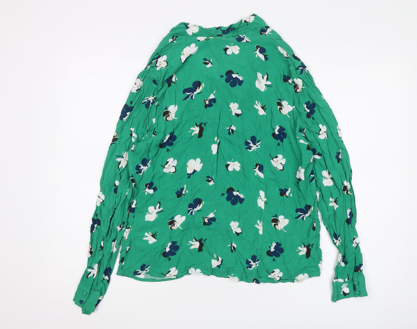 Womens UK Size 14 Monsoon Green Basic Blouse