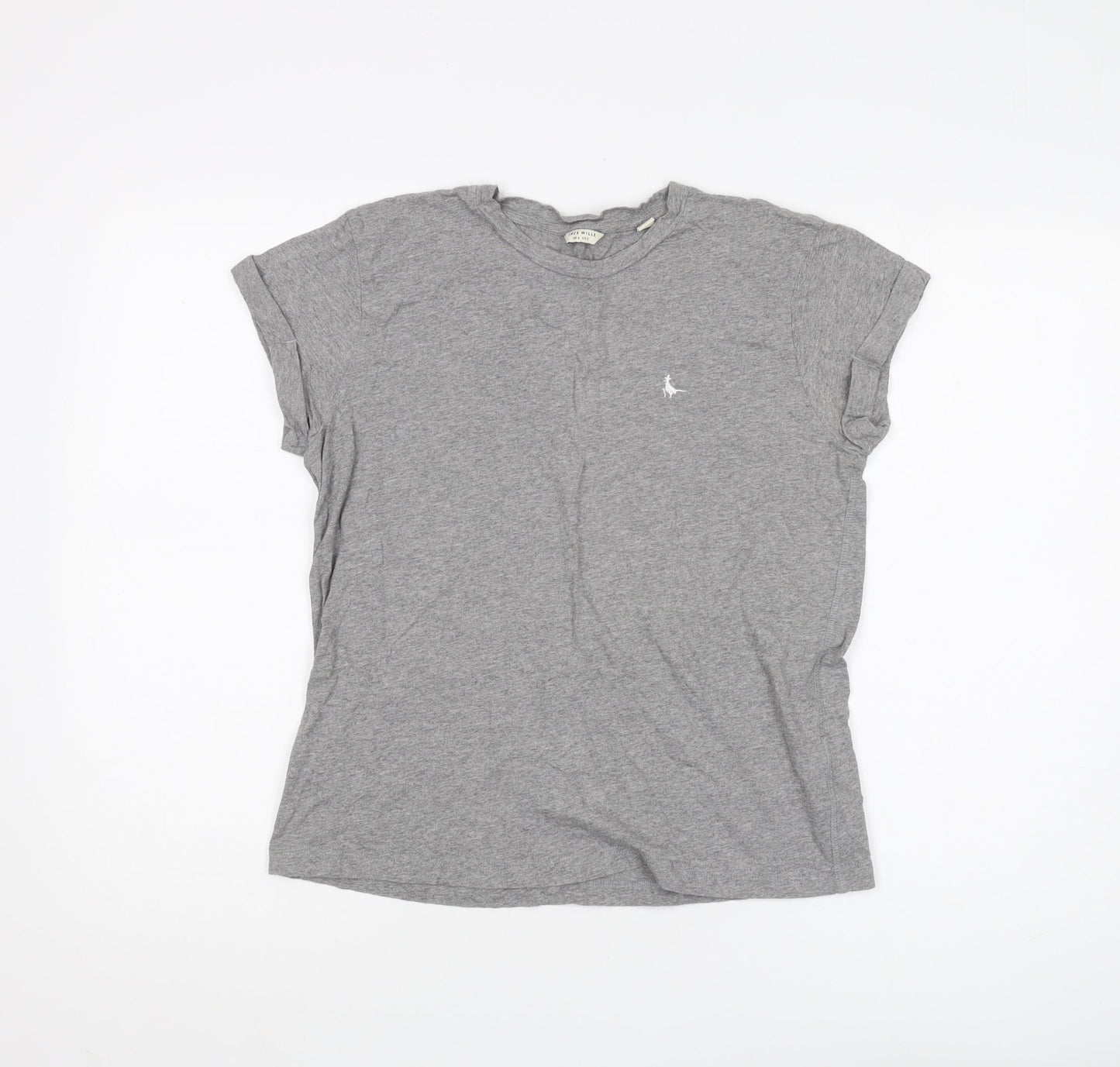 Jack Wills Women's Grey T-Shirt, Size 6, Basic