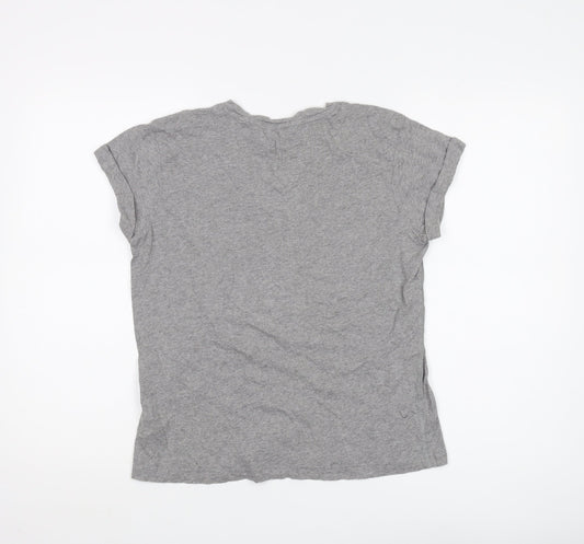 Jack Wills Women's Grey T-Shirt, Size 6, Basic
