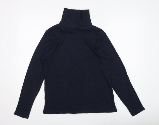 Womens UK Size S ISLE Essentials Blue Pullover Jumper