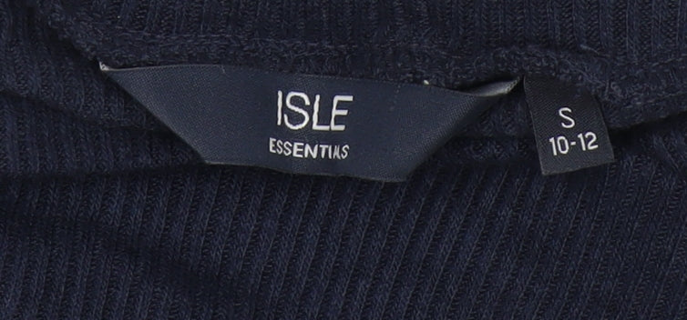 Womens UK Size S ISLE Essentials Blue Pullover Jumper