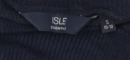 Womens UK Size S ISLE Essentials Blue Pullover Jumper