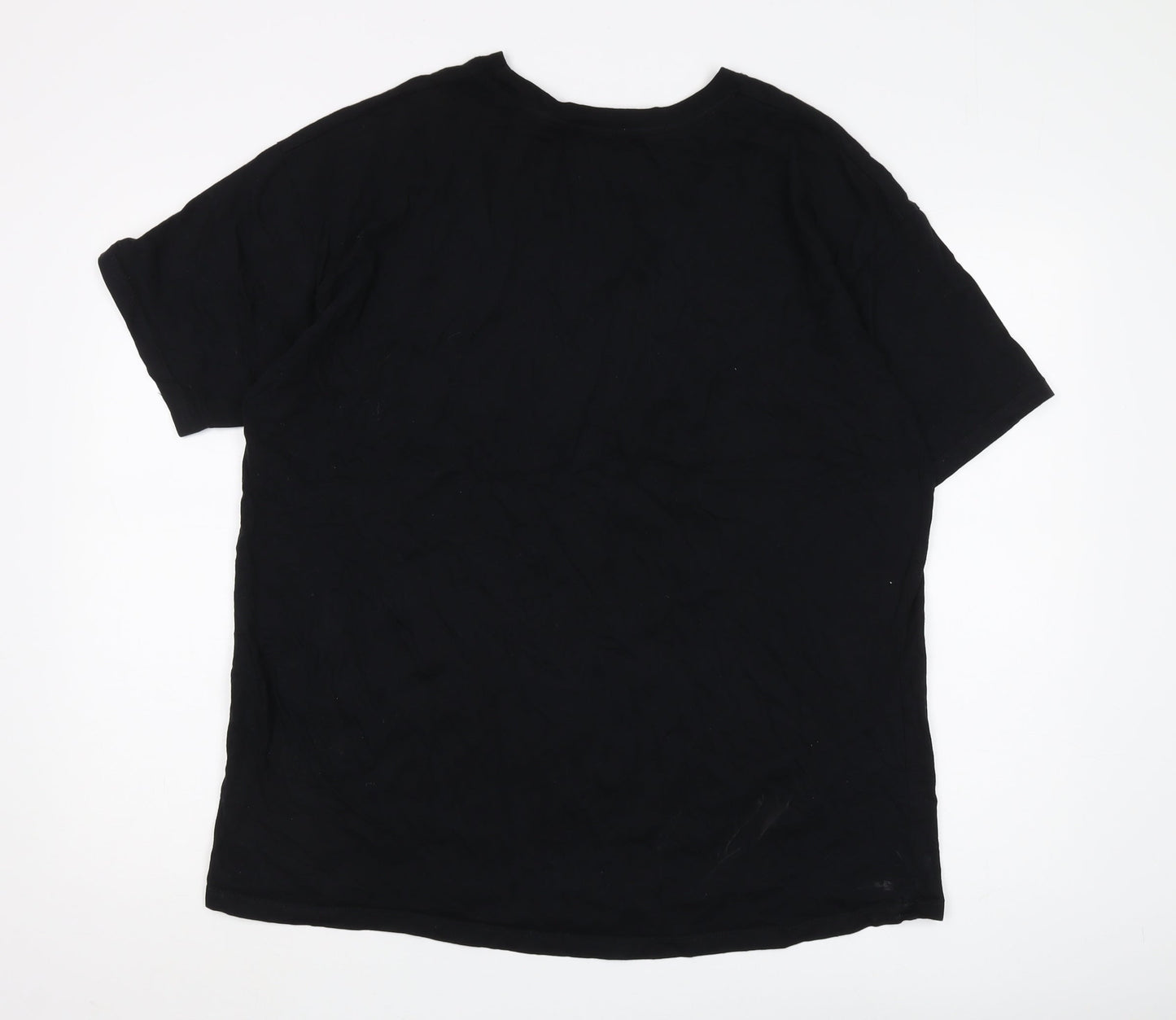 Pull & Bear Men's Black Art Graphic T-Shirt XL