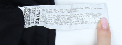 Pull & Bear Men's Black Art Graphic T-Shirt XL