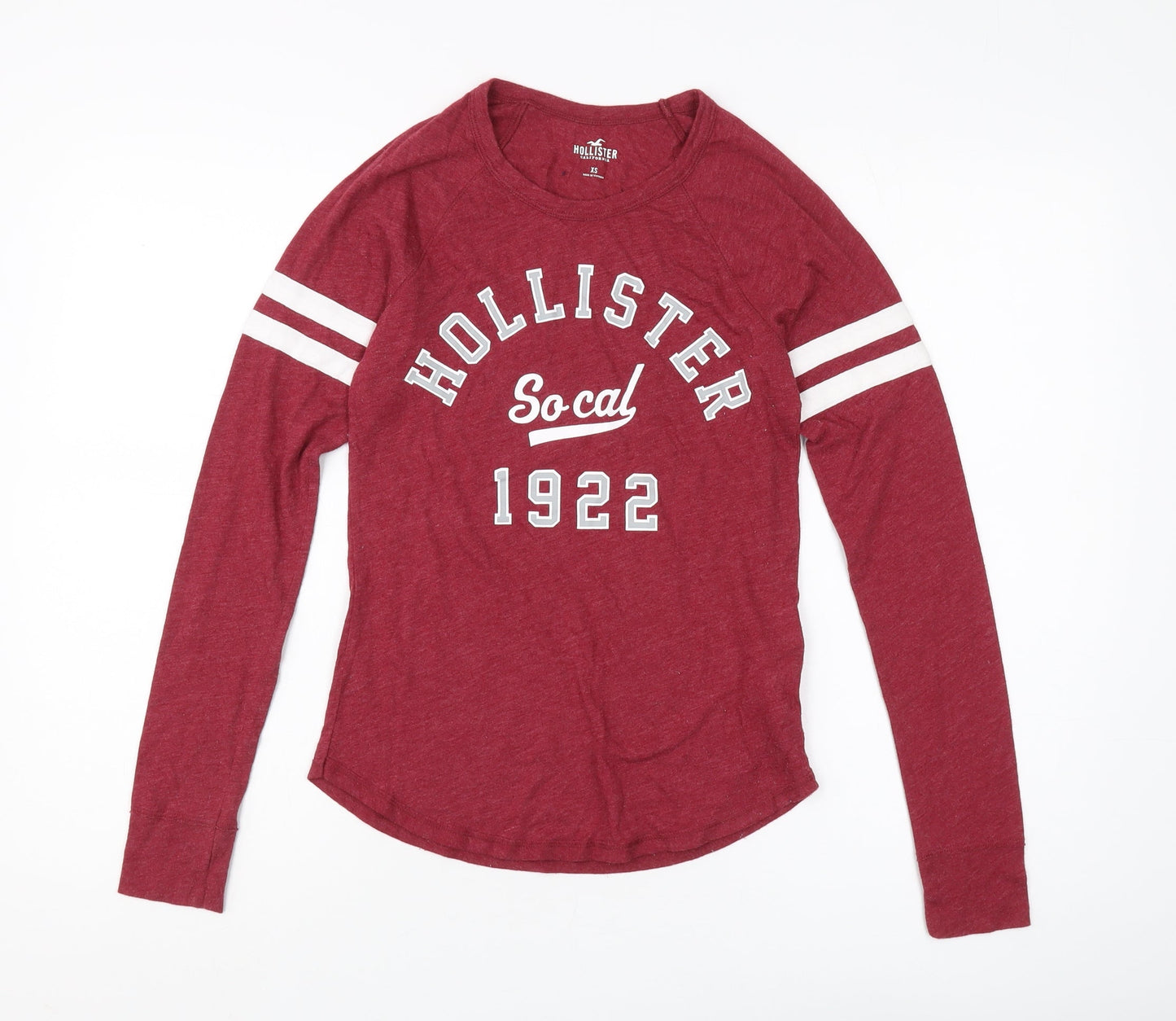 Womens UK Size XS Hollister Red Jersey T-Shirt
