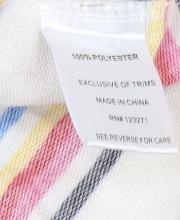 Stella Viva Women's Multicolour Striped Hoodie L