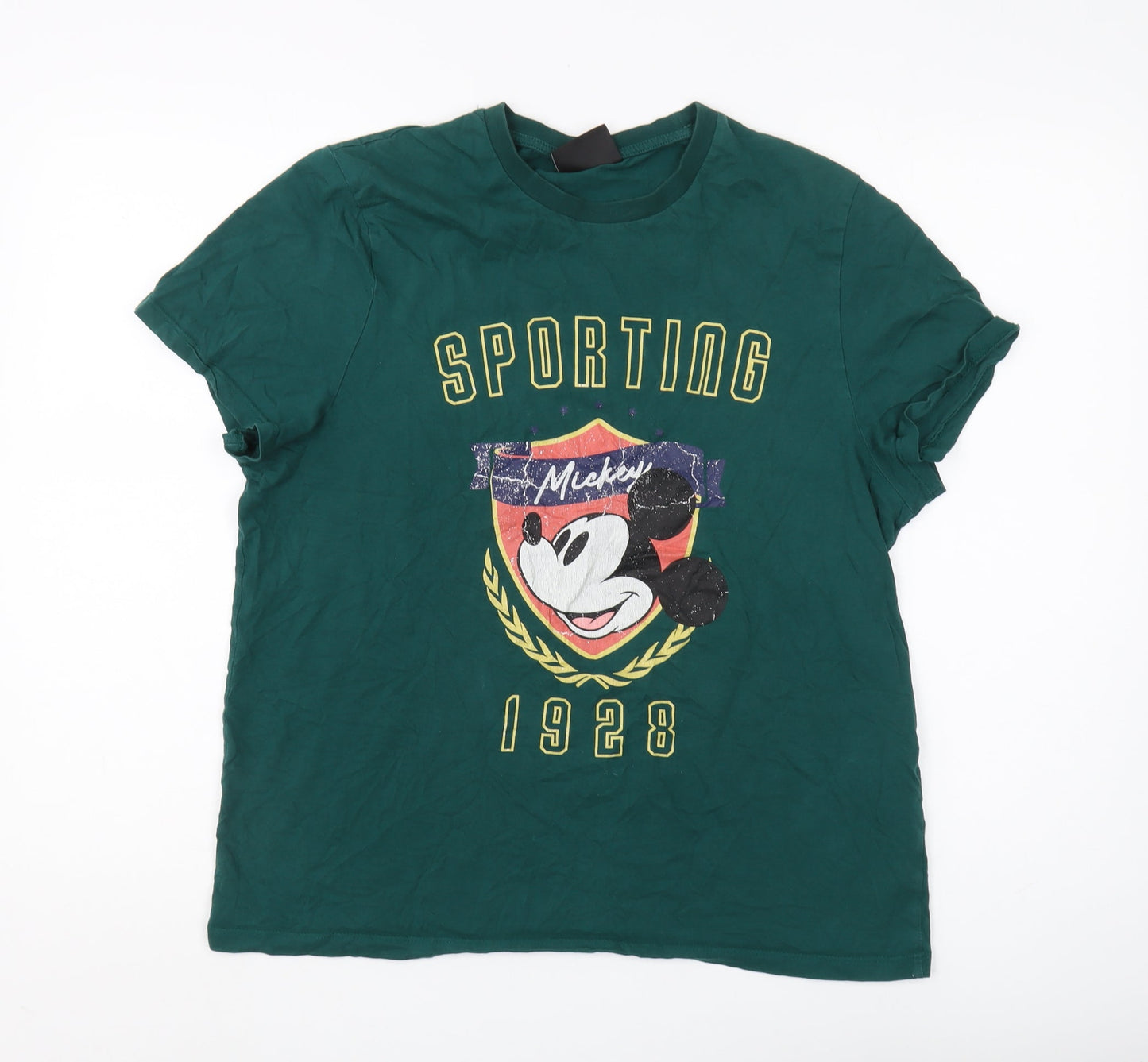 Mens UK Size S Disney Green  T-Shirt