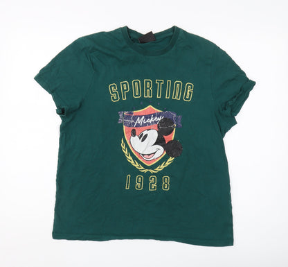 Mens UK Size S Disney Green  T-Shirt