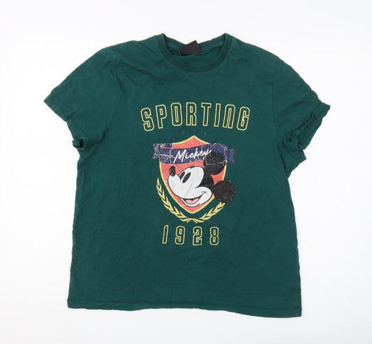 Mens UK Size S Disney Green  T-Shirt